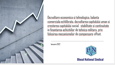 Conferinta BNS - ”Dezvoltare economică și tehnologică, balanță comercială echilibrată, dezvoltarea capitalului uman și creșterea capitalului social, stabilitate și continuitate în finanțarea achizițiilor de tehnică militară, prin folosirea mecanismelor d